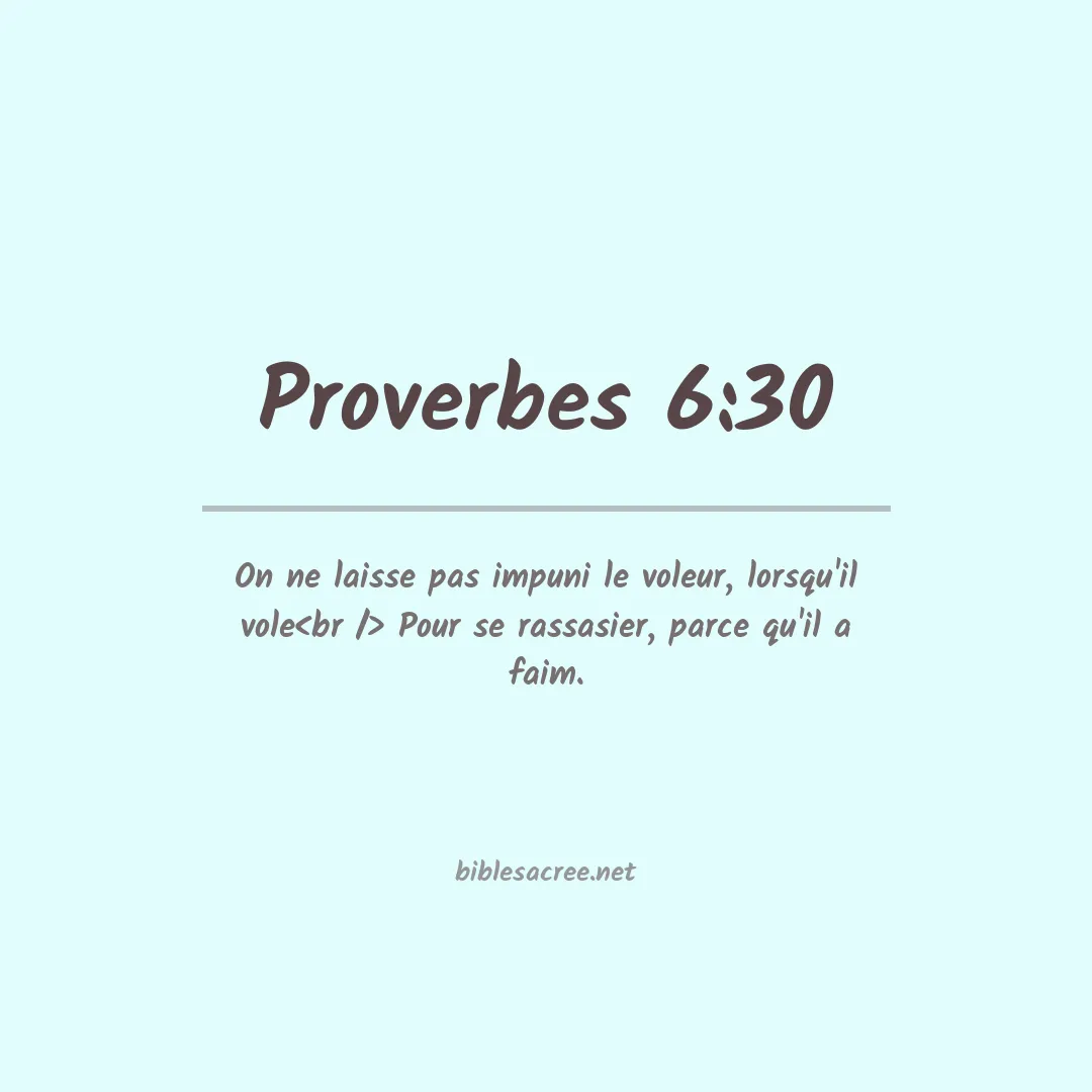 Proverbes - 6:30