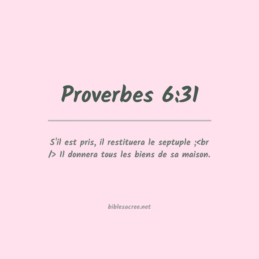 Proverbes - 6:31