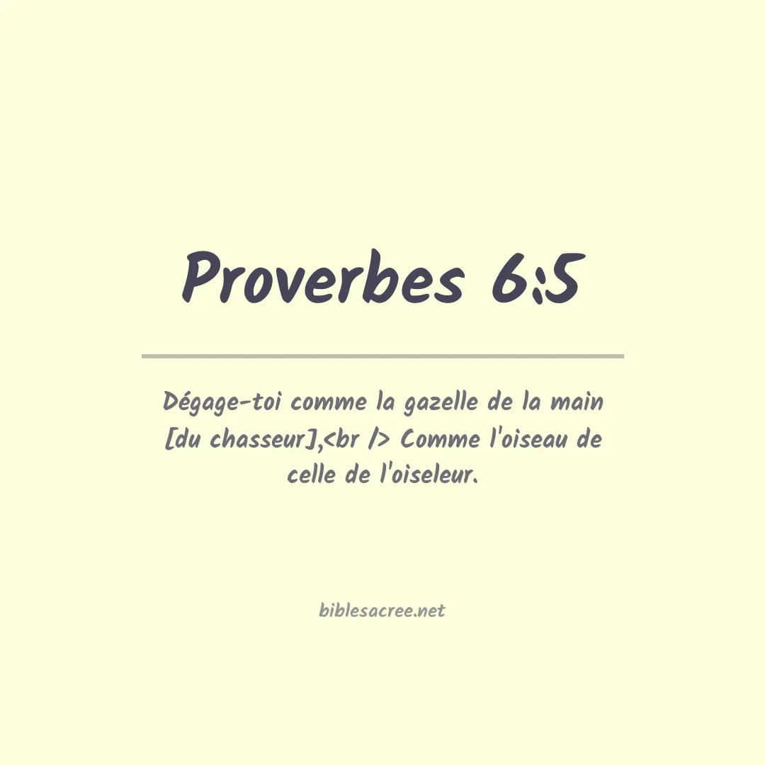 Proverbes - 6:5
