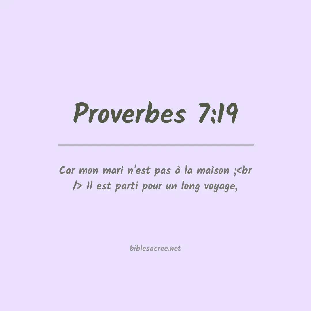 Proverbes - 7:19