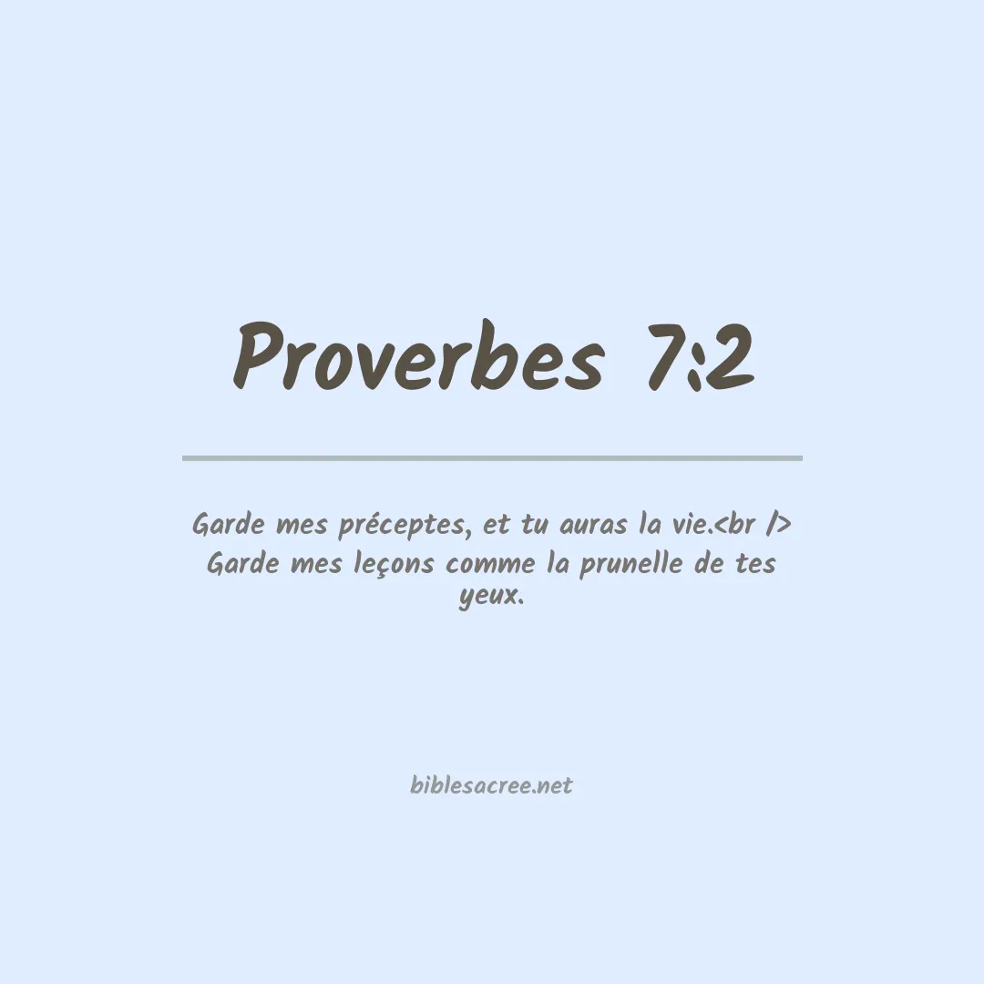 Proverbes - 7:2