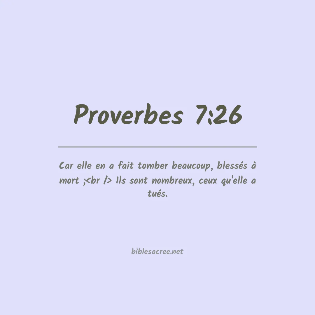 Proverbes - 7:26