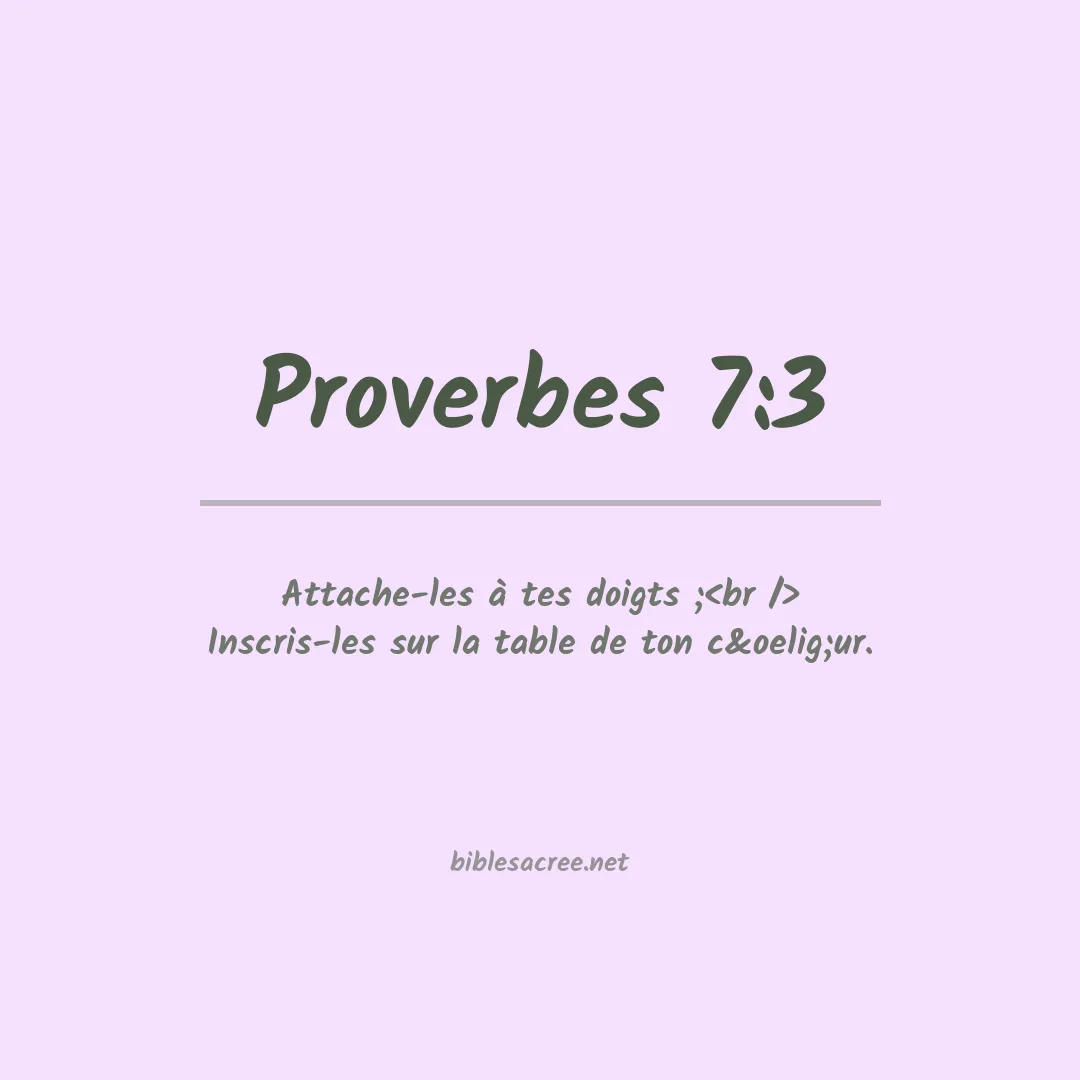 Proverbes - 7:3