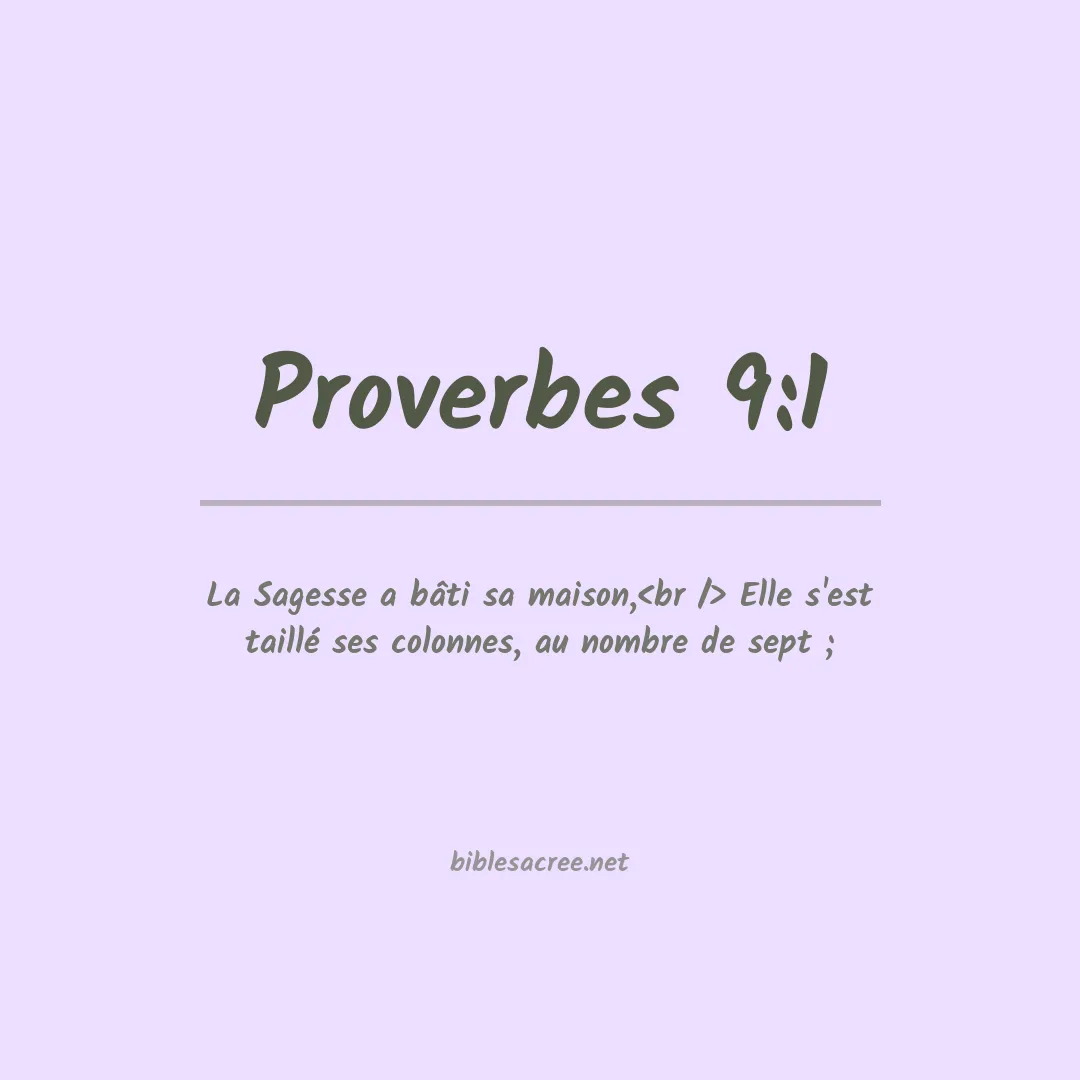 Proverbes - 9:1