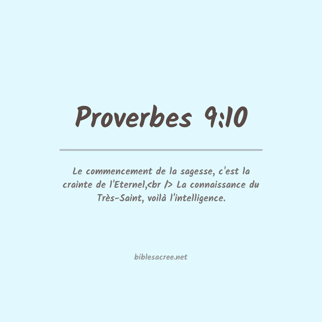 Proverbes - 9:10