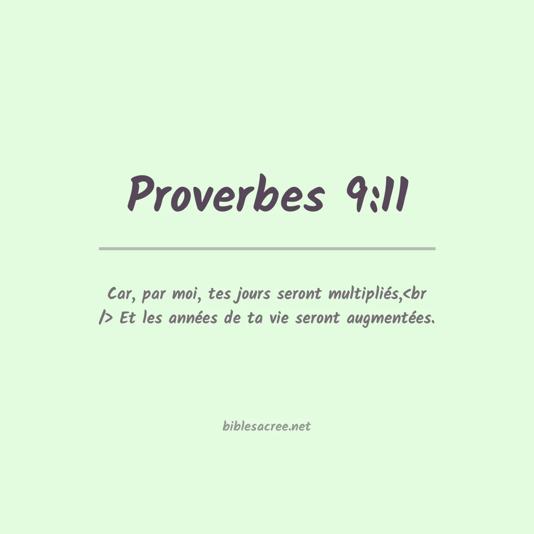 Proverbes - 9:11