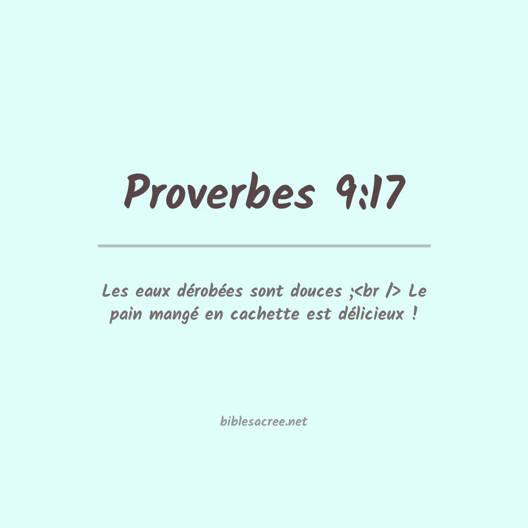 Proverbes - 9:17