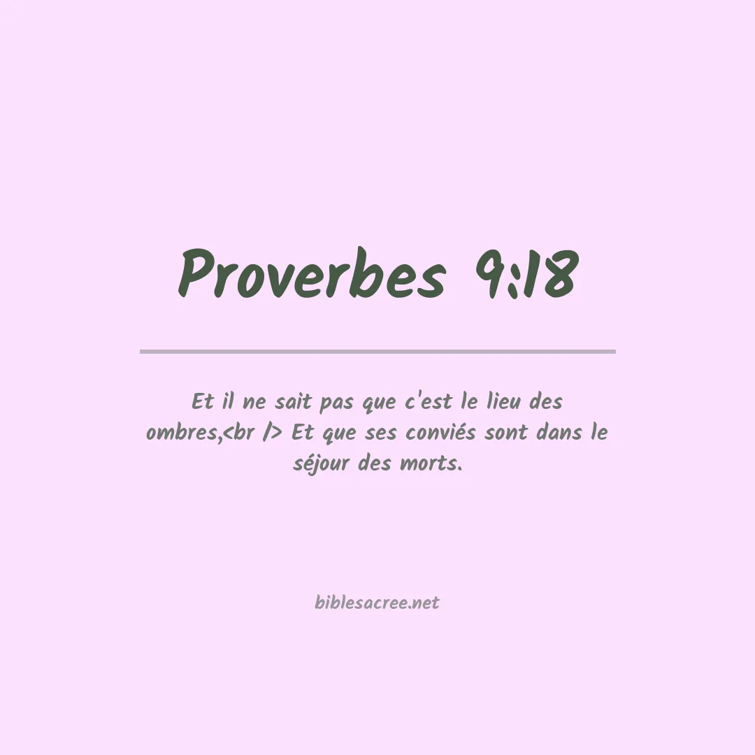 Proverbes - 9:18