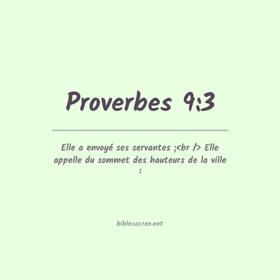 Proverbes - 9:3