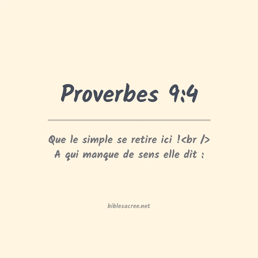 Proverbes - 9:4