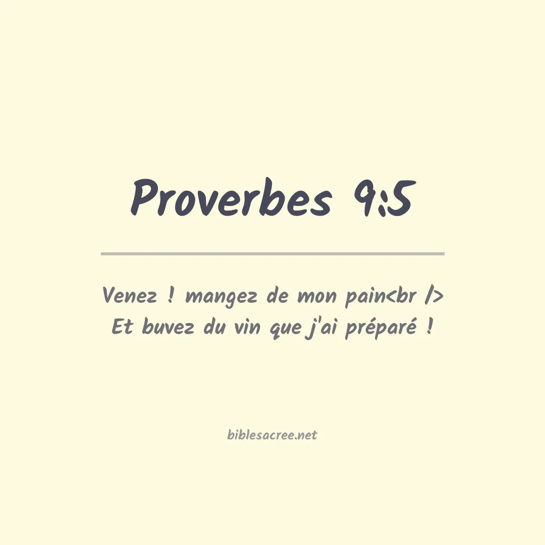 Proverbes - 9:5
