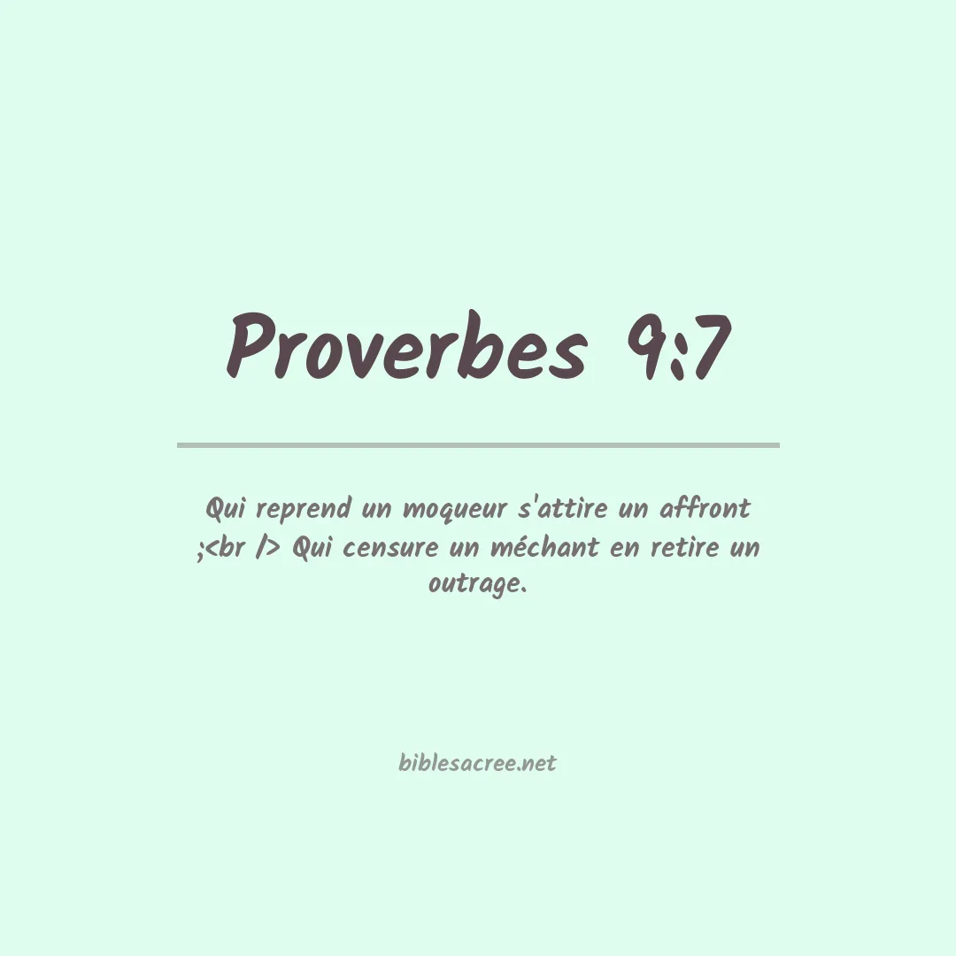 Proverbes - 9:7