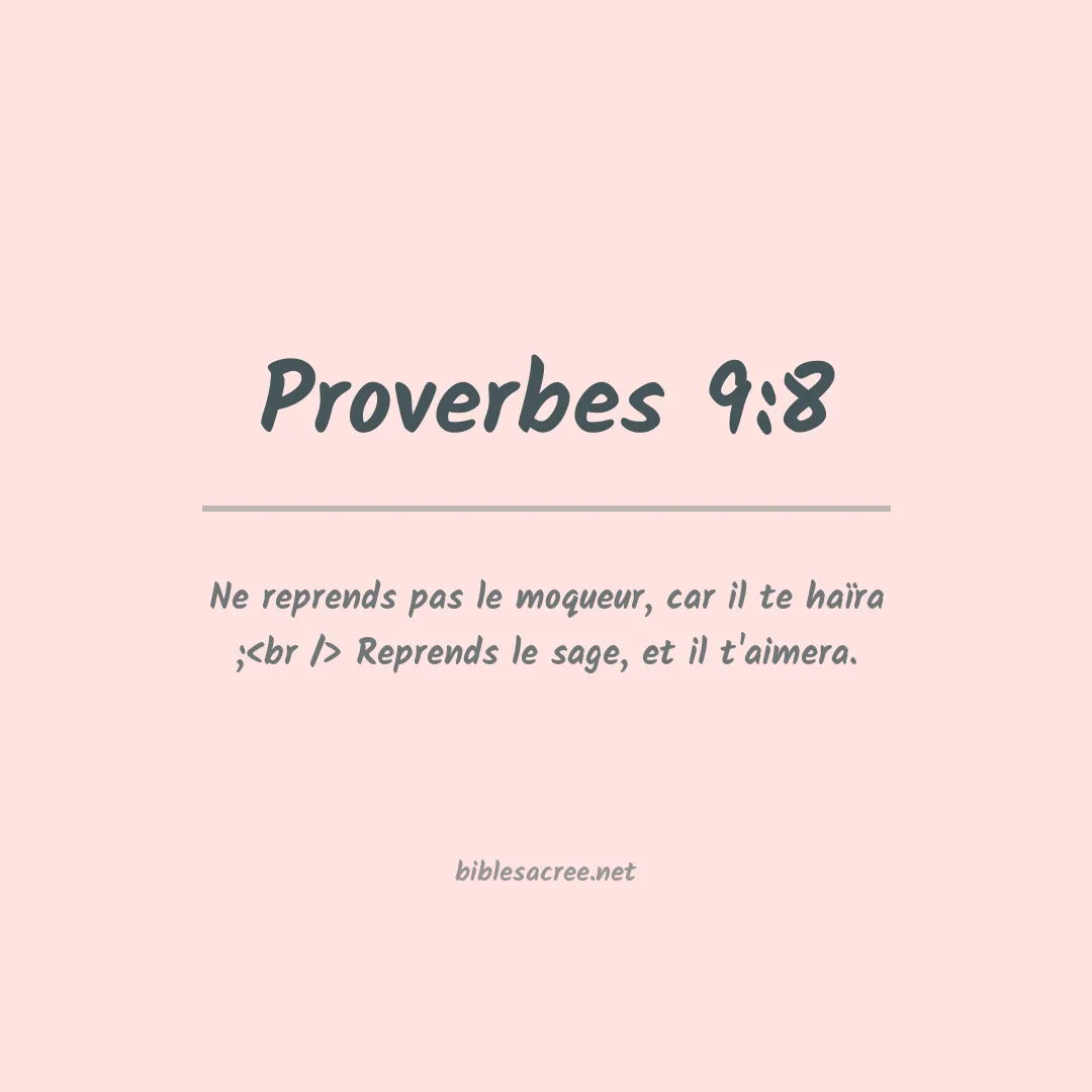 Proverbes - 9:8
