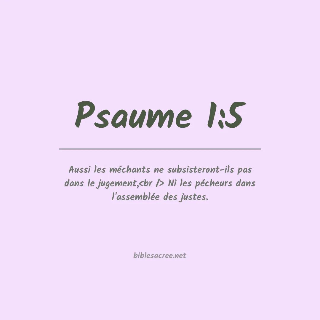 Psaume - 1:5