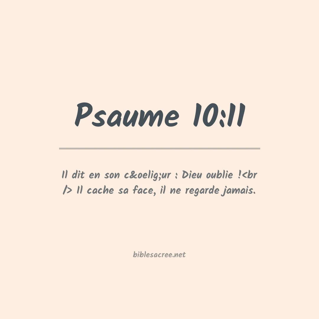 Psaume - 10:11