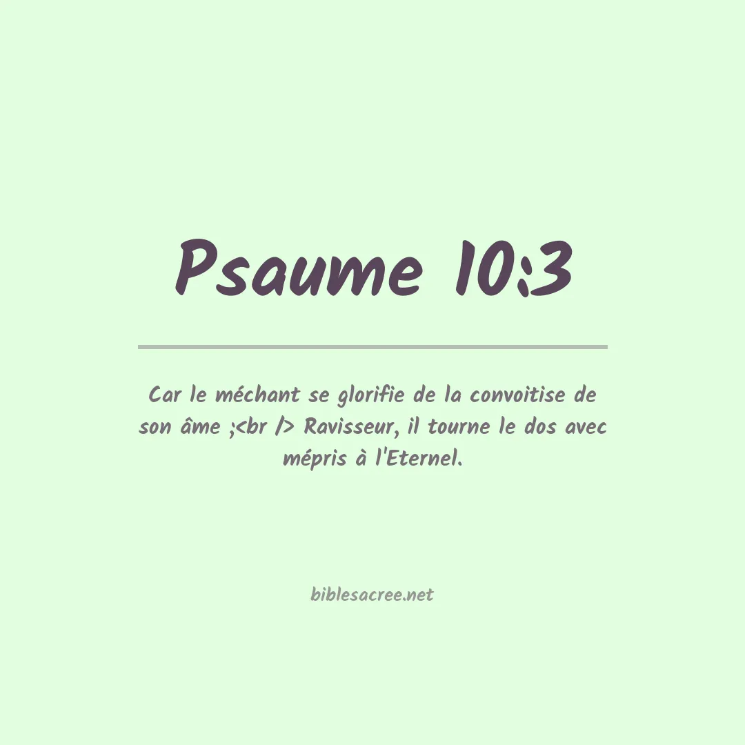 Psaume - 10:3