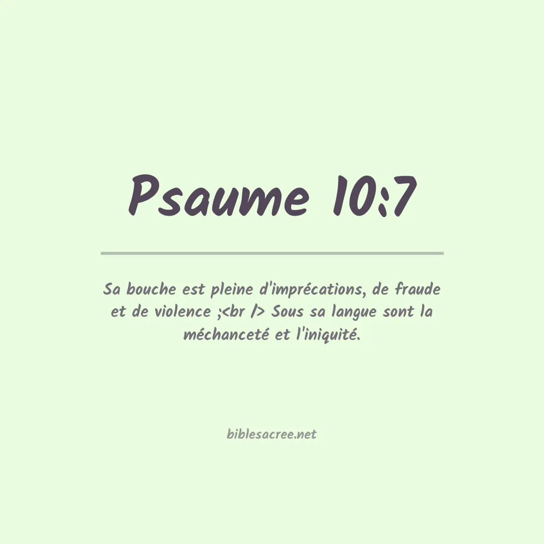 Psaume - 10:7