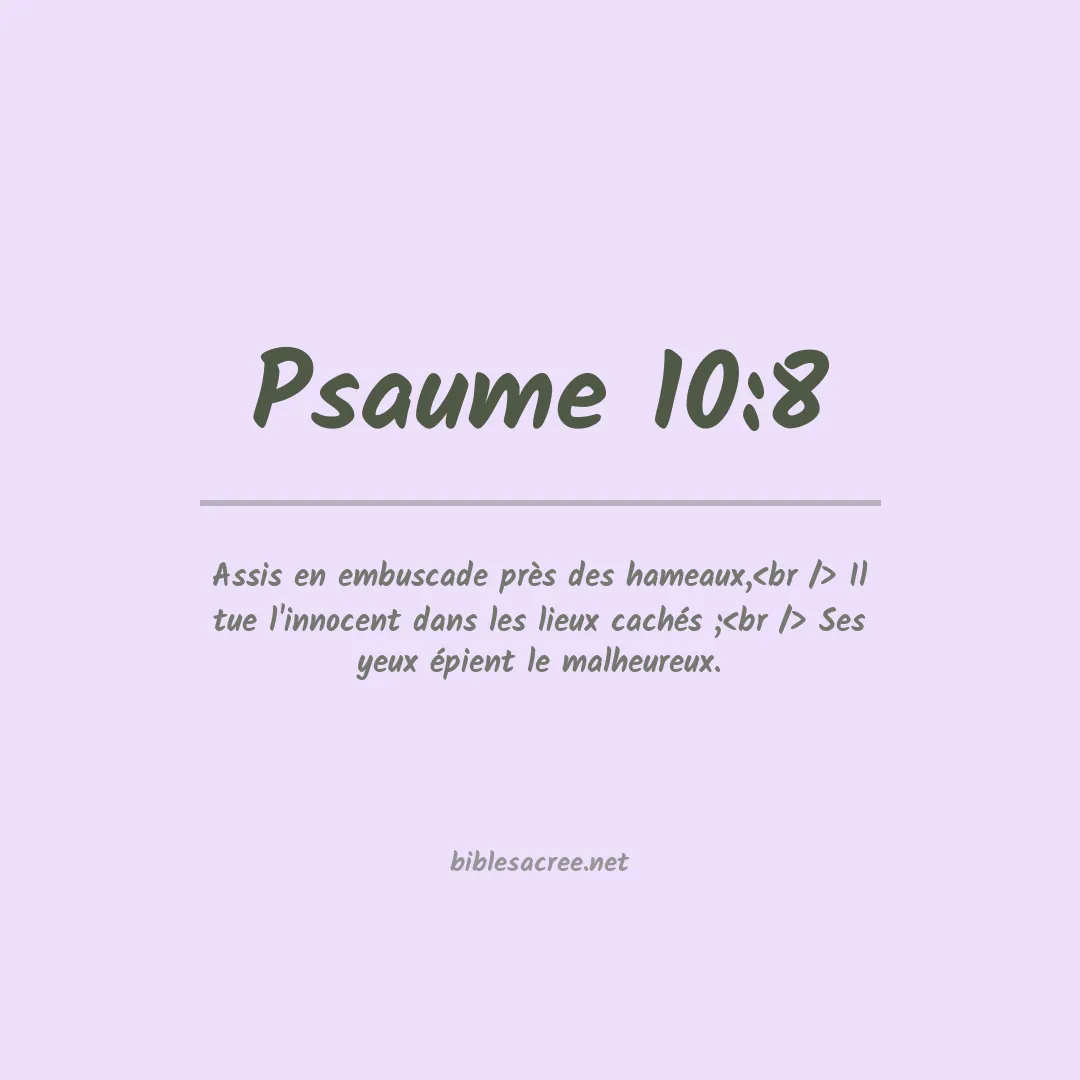 Psaume - 10:8