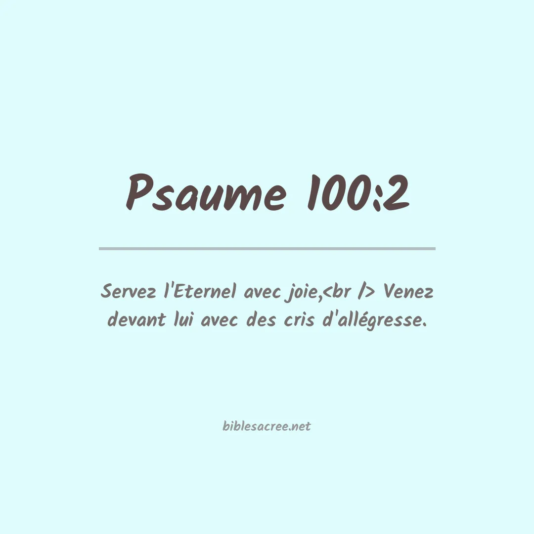 Psaume - 100:2