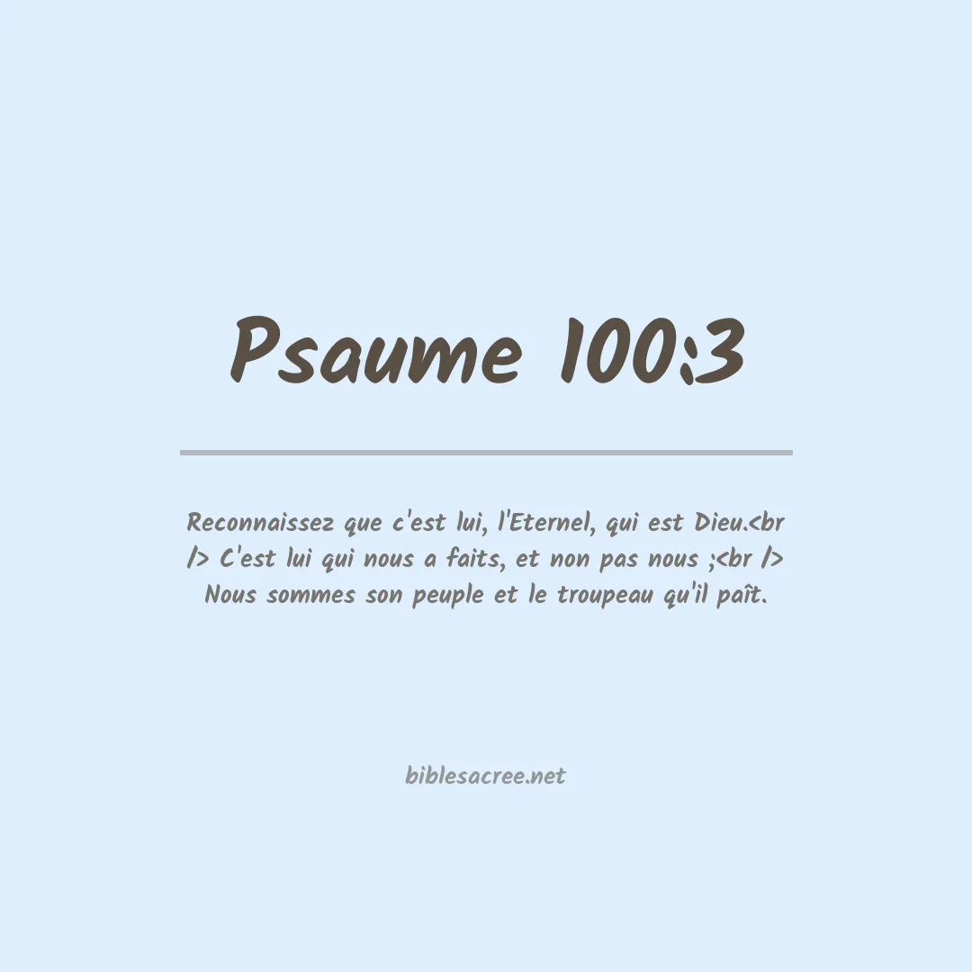 Psaume - 100:3