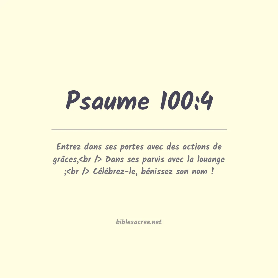 Psaume - 100:4