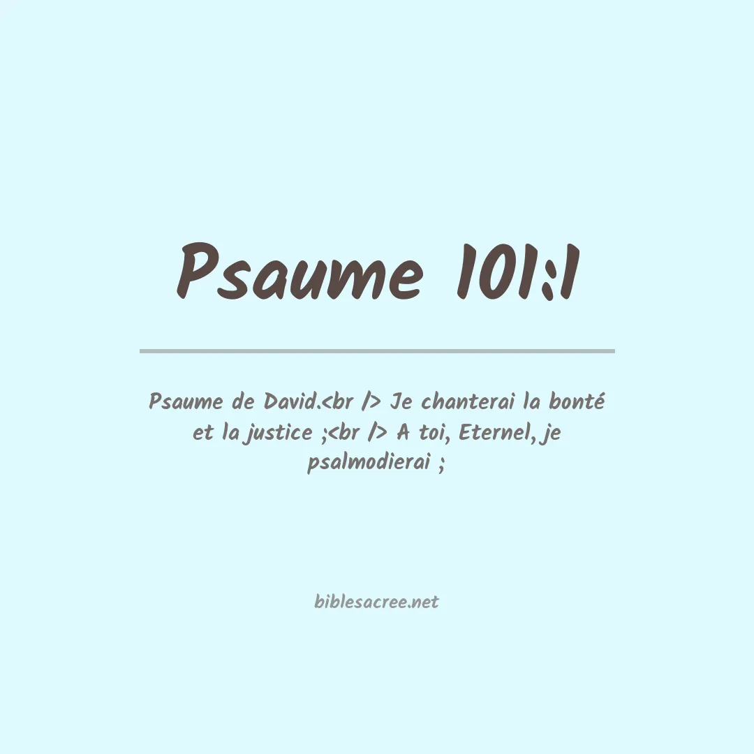 Psaume - 101:1