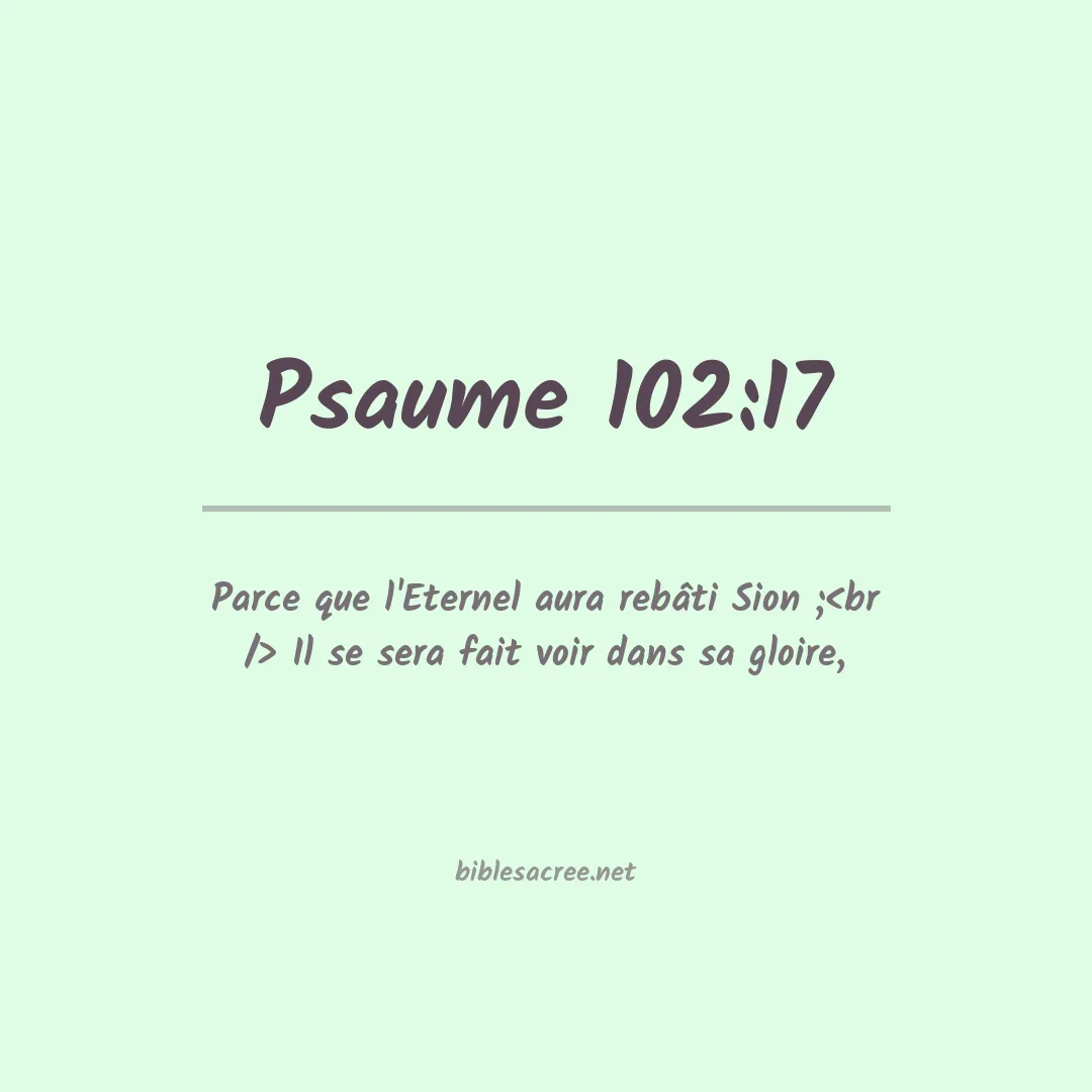 Psaume - 102:17