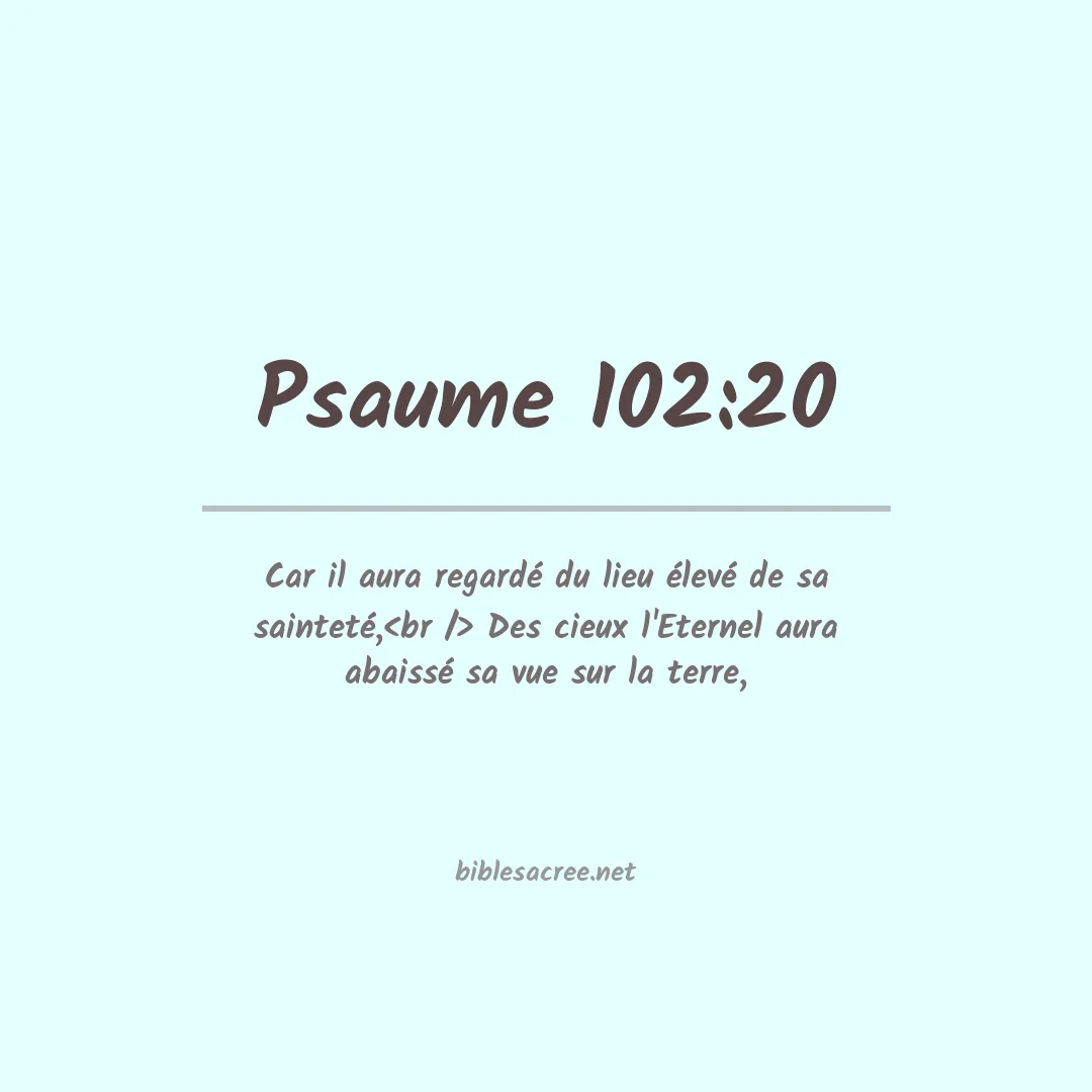 Psaume - 102:20