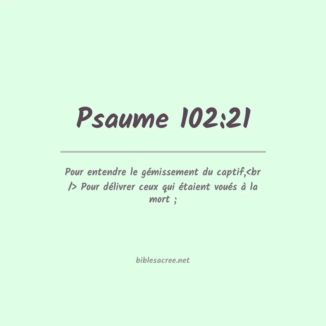 Psaume - 102:21