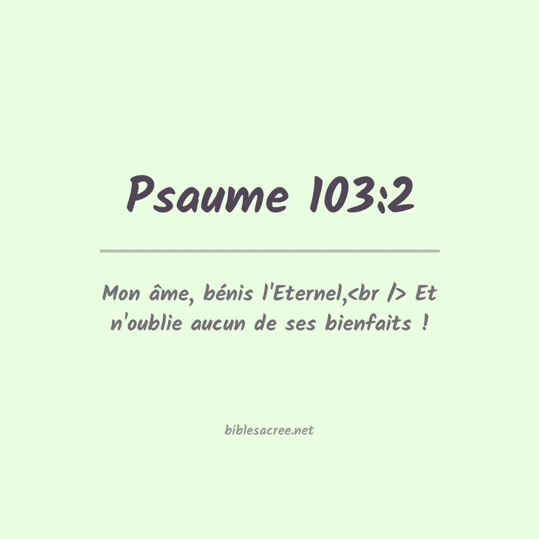 Psaume - 103:2