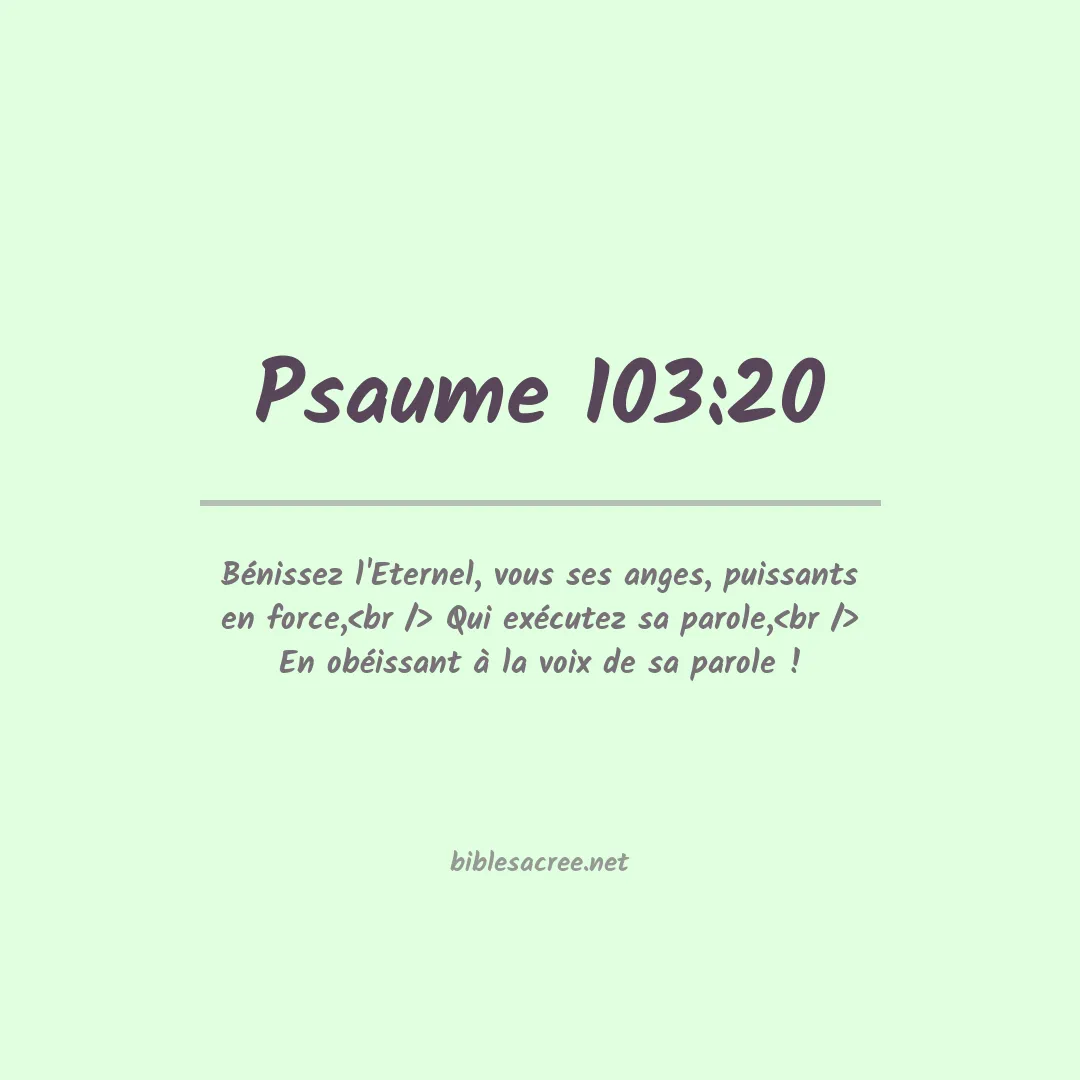 Psaume - 103:20