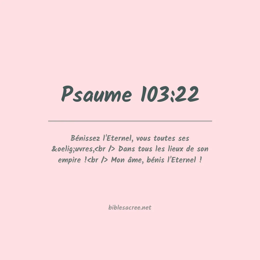 Psaume - 103:22
