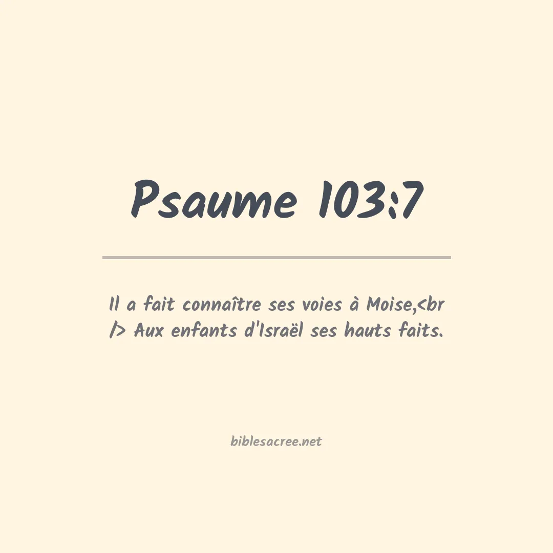 Psaume - 103:7