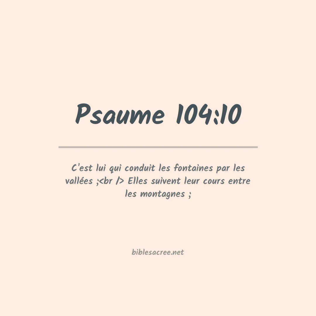 Psaume - 104:10