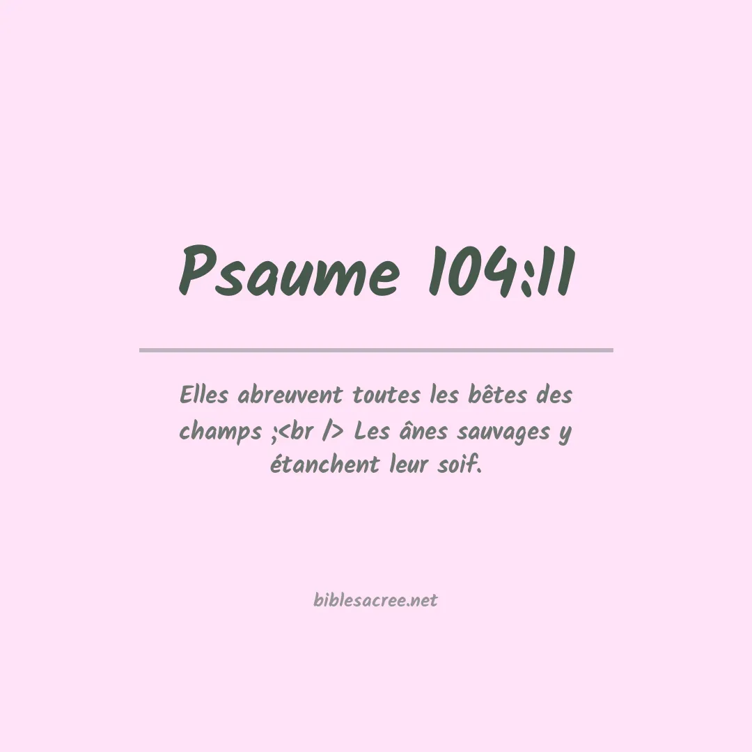 Psaume - 104:11