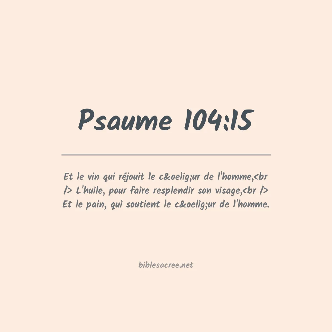 Psaume - 104:15