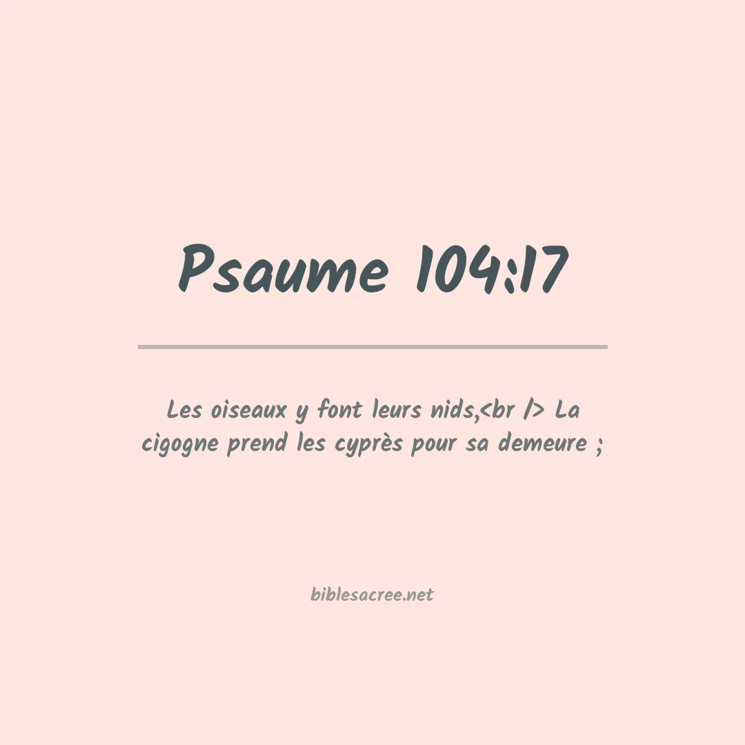 Psaume - 104:17