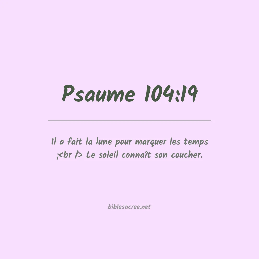 Psaume - 104:19