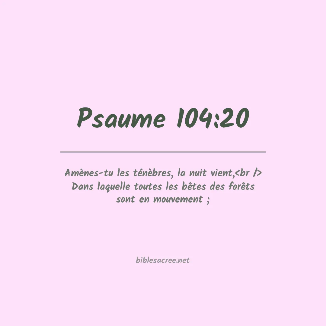 Psaume - 104:20