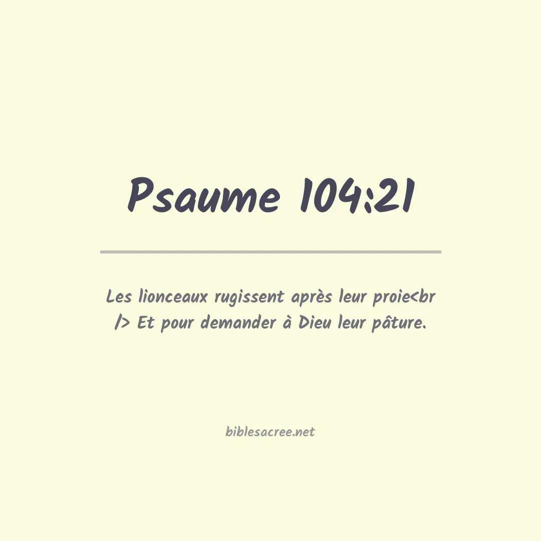 Psaume - 104:21