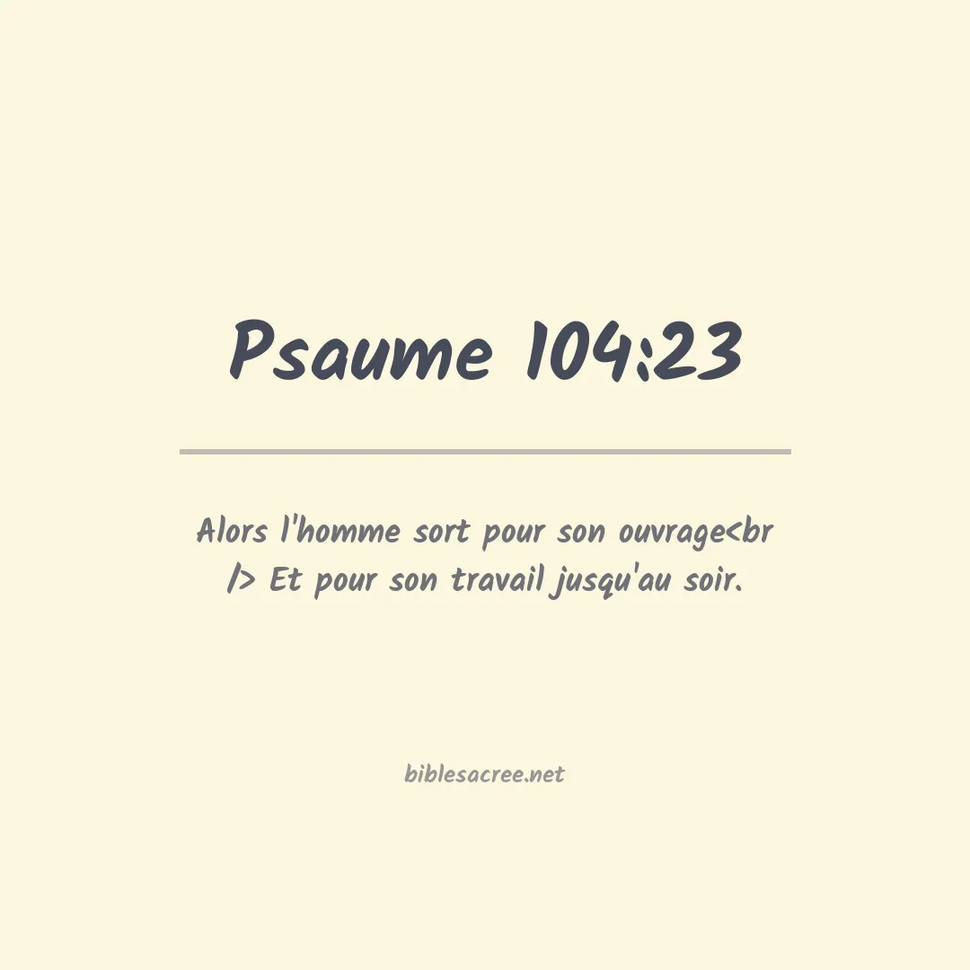 Psaume - 104:23