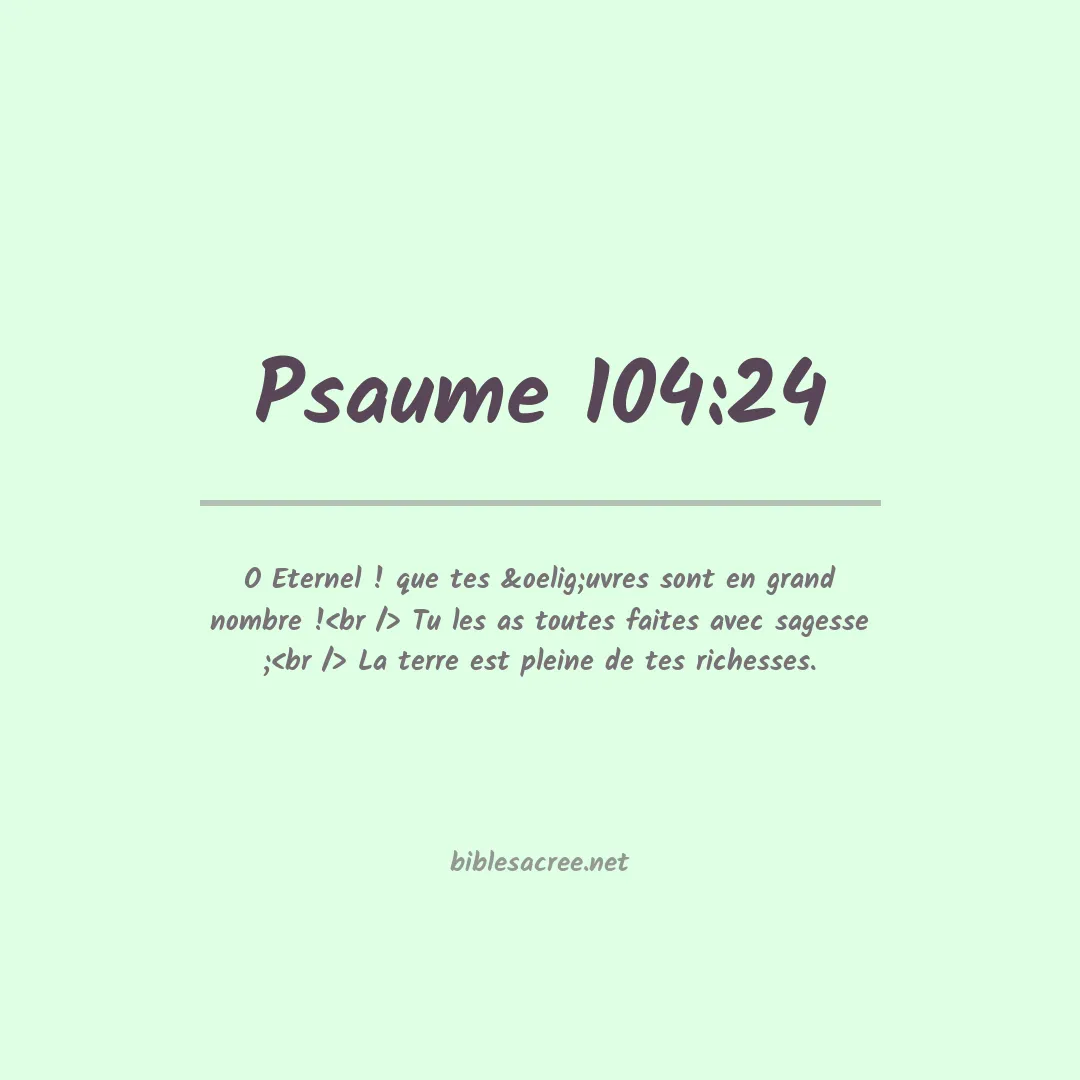 Psaume - 104:24