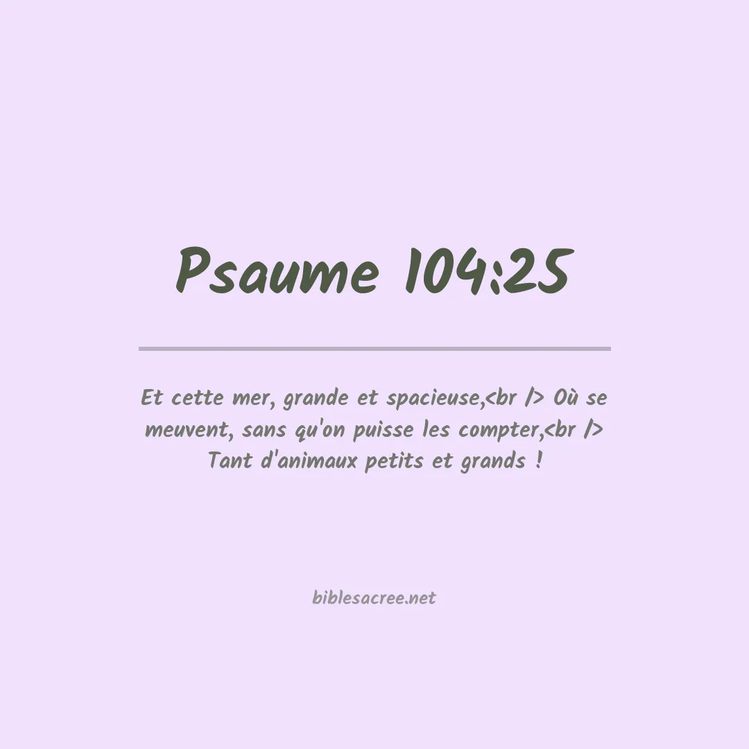 Psaume - 104:25