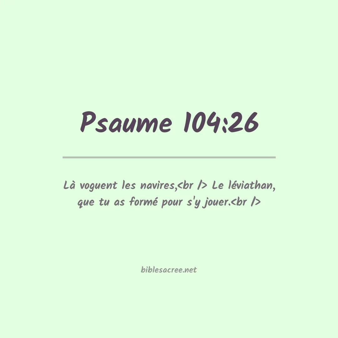 Psaume - 104:26