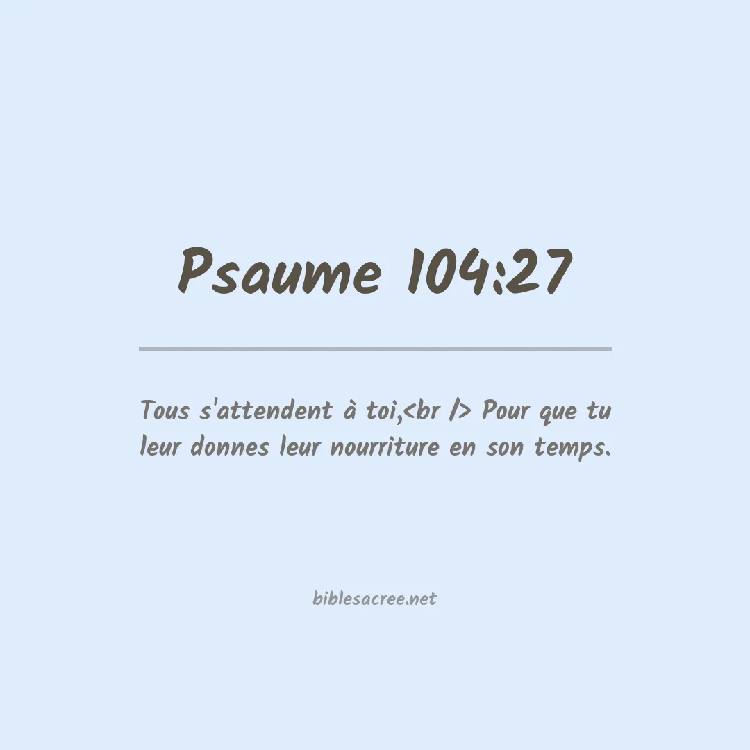 Psaume - 104:27