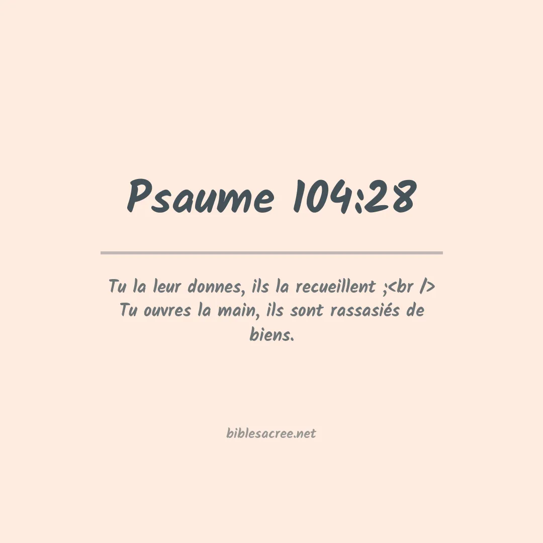 Psaume - 104:28
