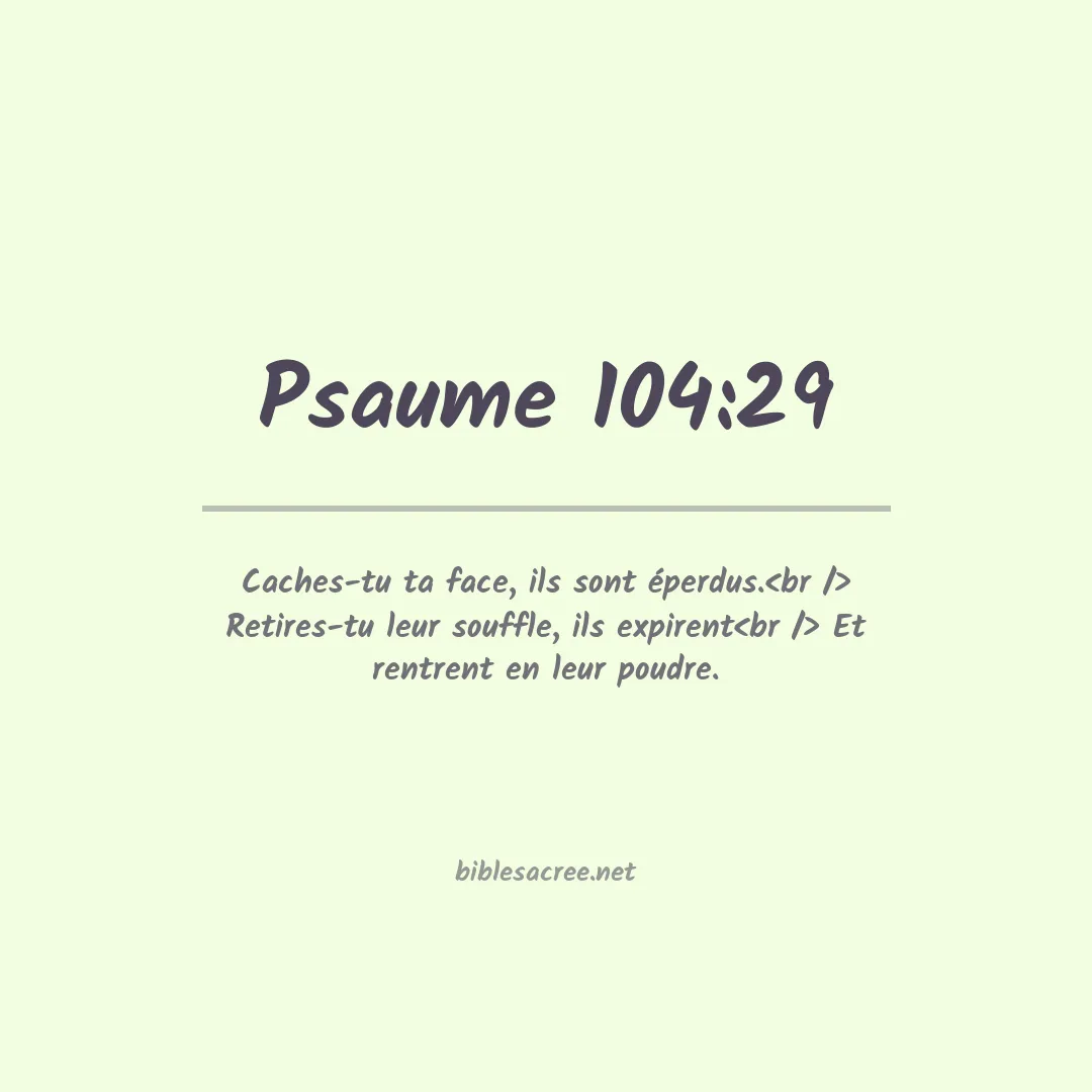 Psaume - 104:29