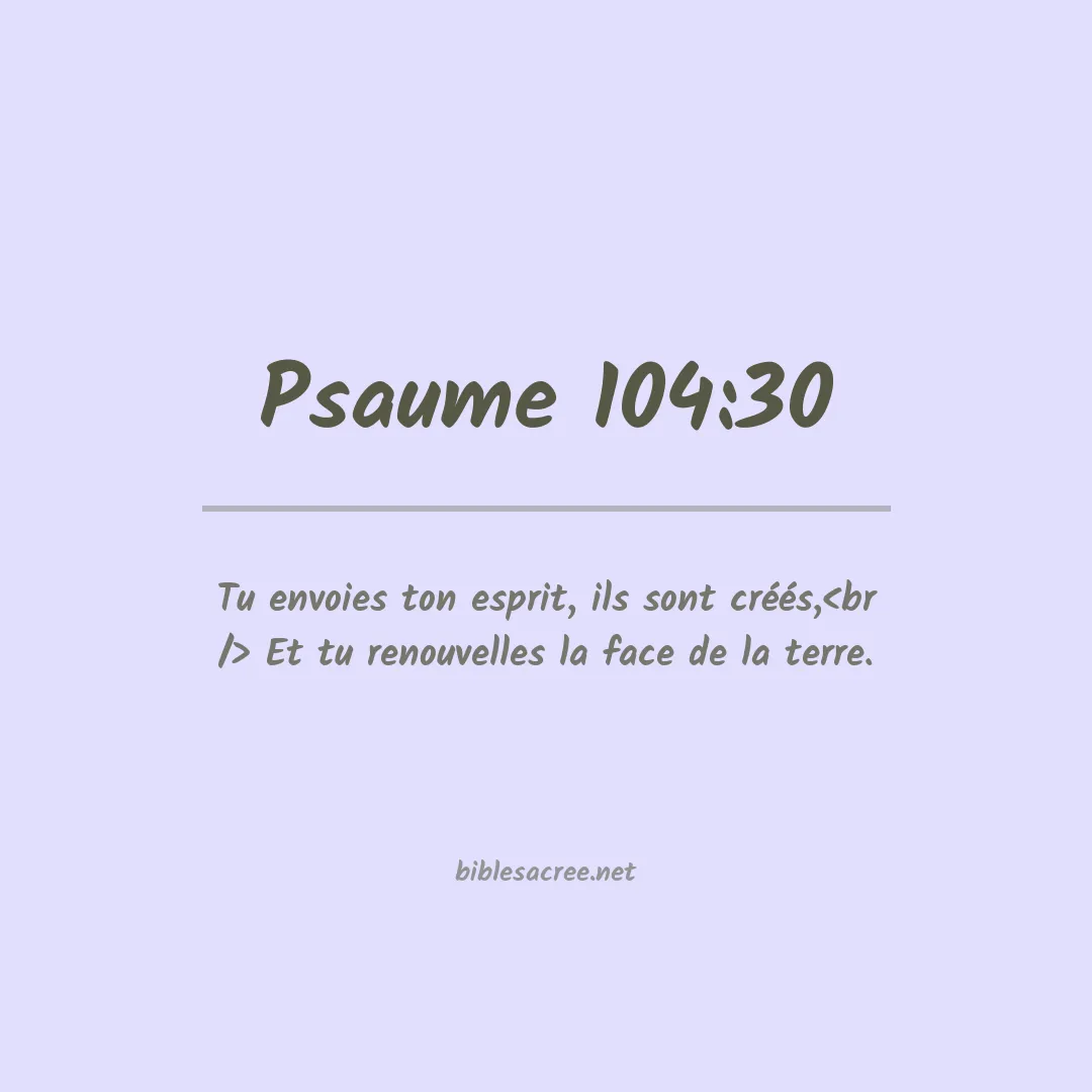 Psaume - 104:30