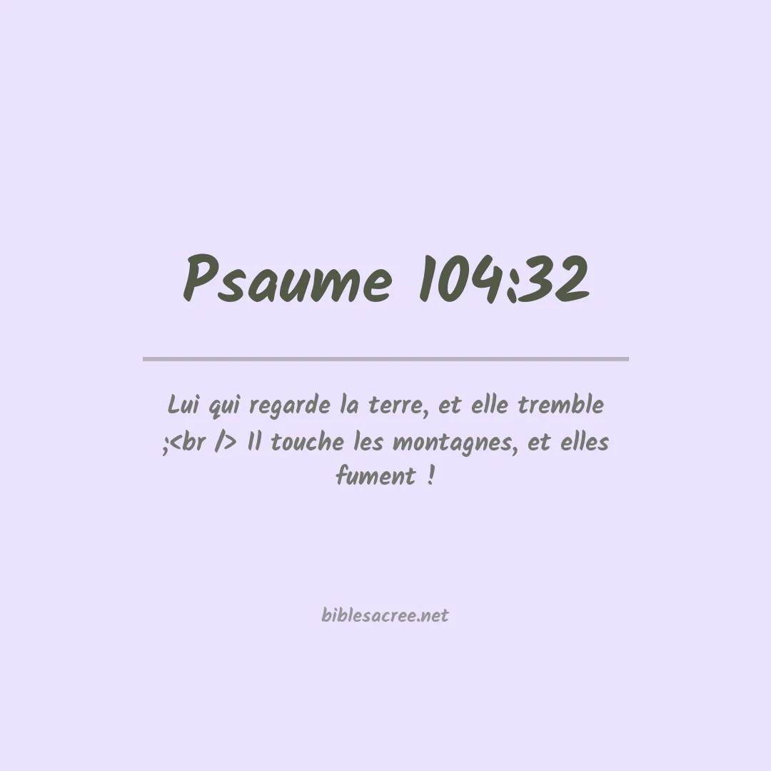 Psaume - 104:32