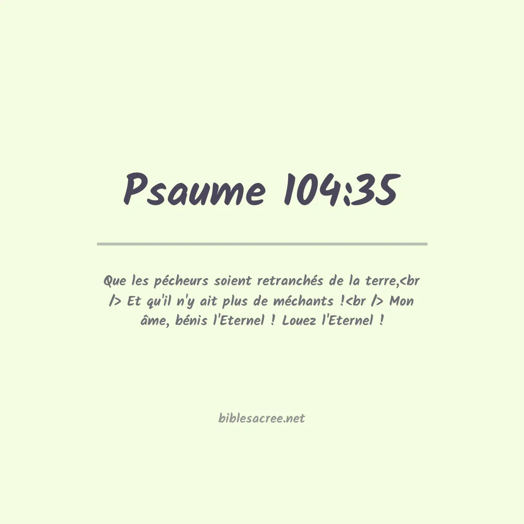 Psaume - 104:35